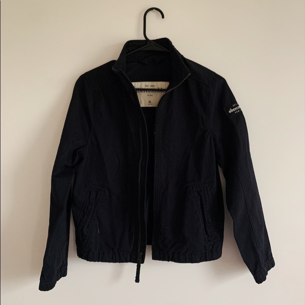 Abercrombie kids navy blue zip-up jacket